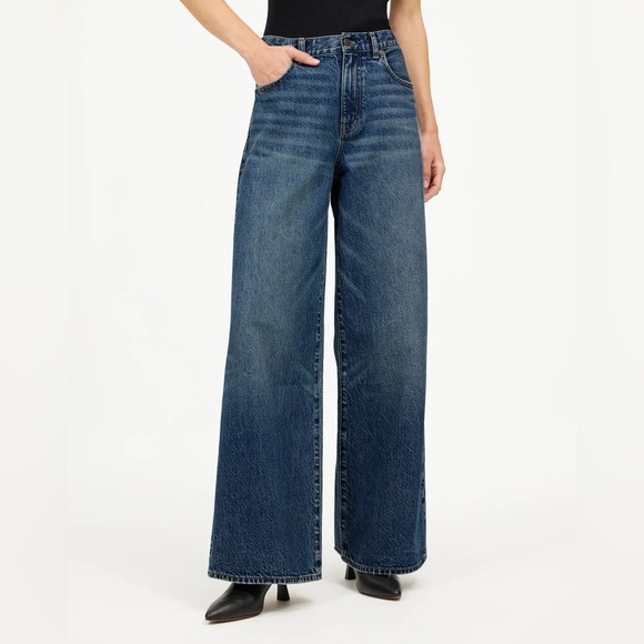 Madewell Superwide-Leg Denim Jeans size 26 color Concho Wash Flare EUC - Picture 3 of 15